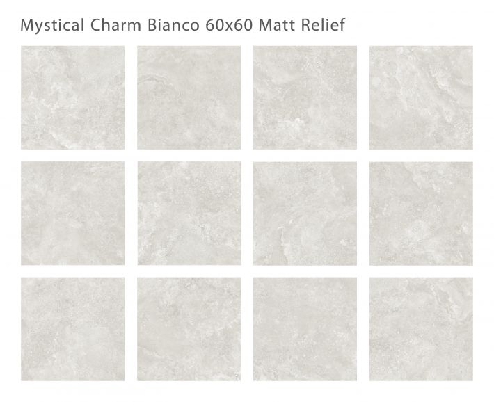 Плитка универсальная Mystical Charm Bianco Relief Matt 60x60