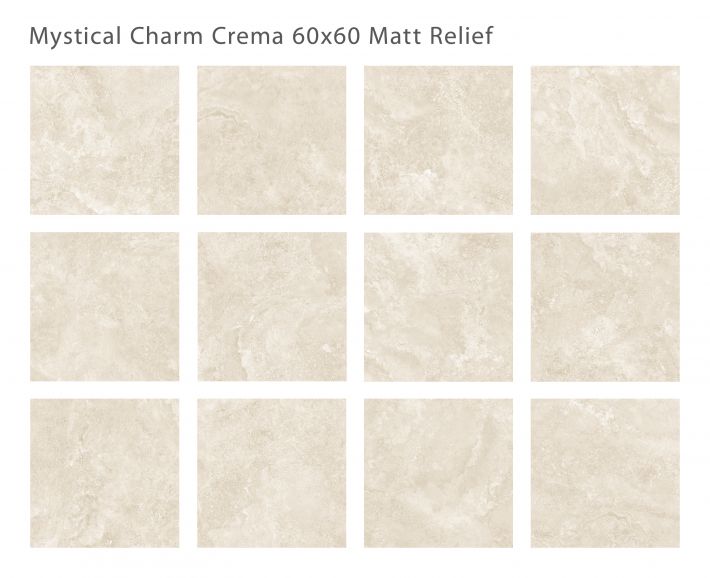 Плитка универсальная Mystical Charm Crema Relief Matt 60x60