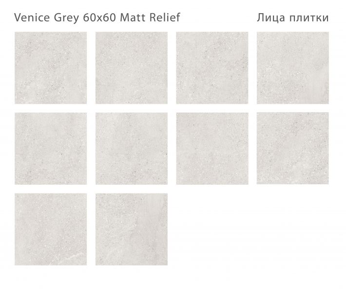 Плитка универсальная Venice Grey 60x60 Matt Relief